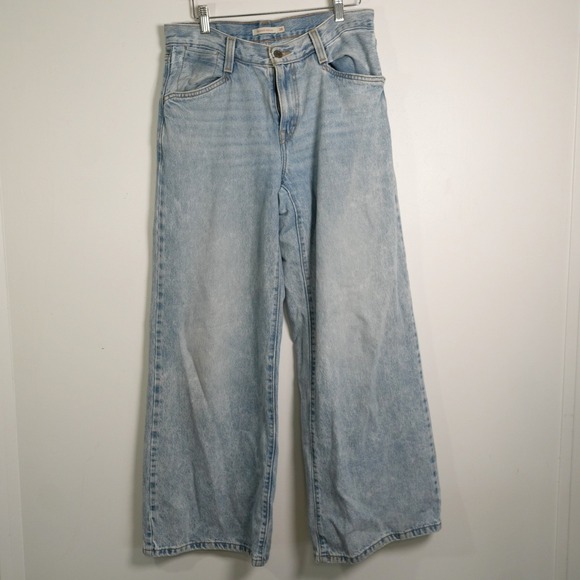 Levi's Denim - Levi's '94 Baggy Wide Leg Jeans Women 28 Light Wash Blue Denim Mid Rise Retro